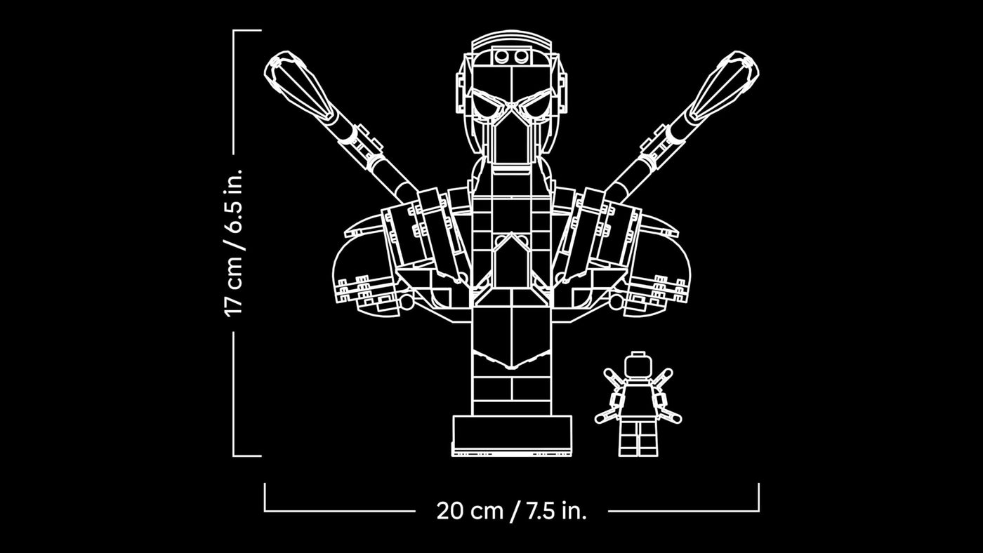 LEGO ǀ Marvel Iron Spider-Man Büste, Superhelden-Bauset zum Sammeln und Verschenken für Erwachsene, baubare Superheldenfigur, anspruchsvolles Bauprojekt für Baumeister 76326