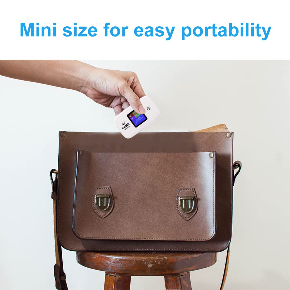 KuWFi mobiler WLAN Router, 4G LTE Router für SIM-Karten (4G/LTE bis zu 150Mbit/s Download/ 50Mbit/s Upload, Hotspot, 2400mAh Akku, kompatibel mit Allen europäischen SIM Karten) Plug&Play