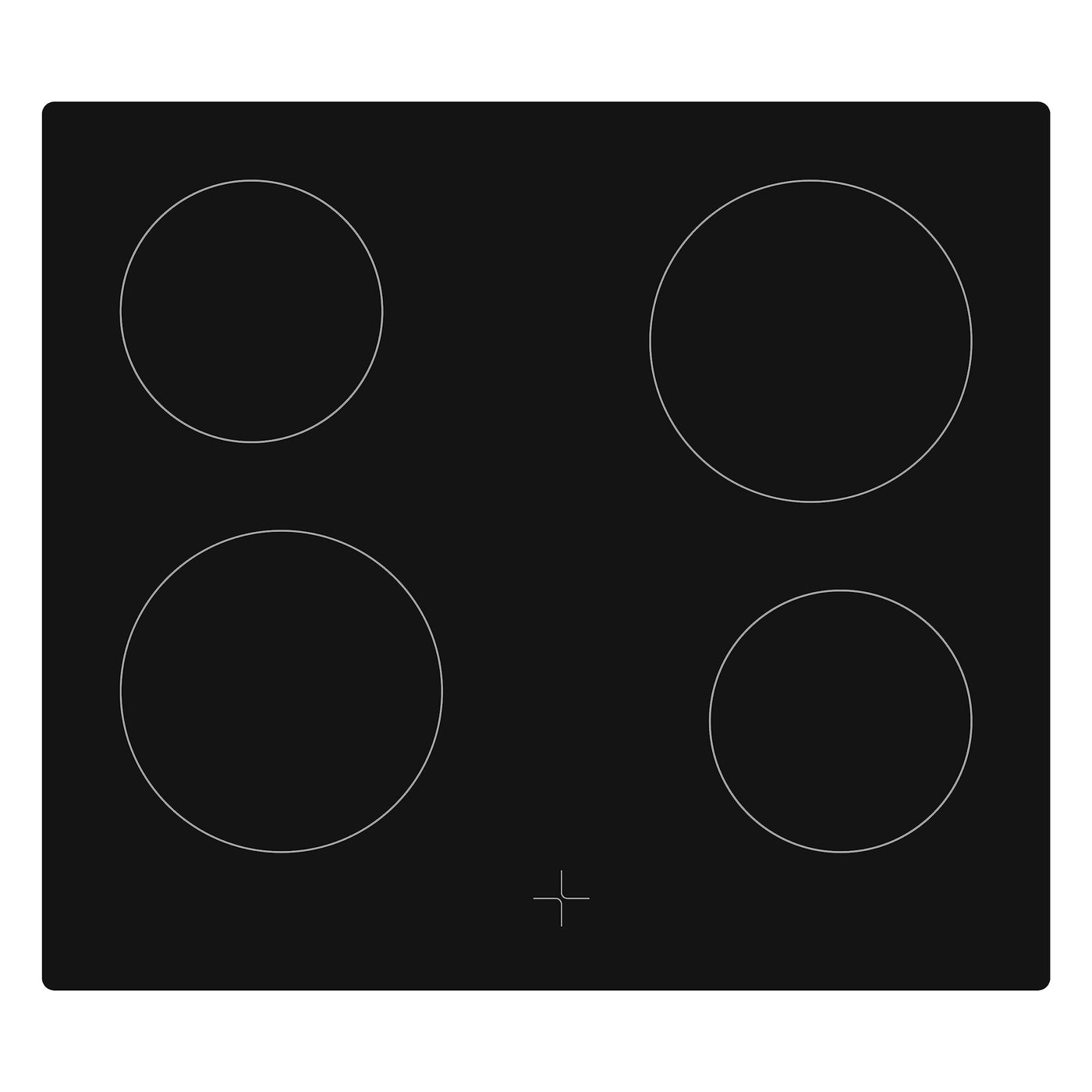 Telefunken ECH65A-B2 Einbauherd-Set | Elektro-Herd-Kochfeld-Kombination | Backofen mit Grill und Umluft | Rahmenloses Glaskeramik-Kochfeld mit 4 Zonen | 65 Liter | 60 cm | Edelstahl