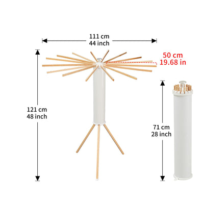 JOOM wäscheständer Holz, faltbar, tragbarer wäscheständer, wäscheständer platzsparend, wäscheständer ausziehbar - wäscheständer (Holz, weiß)