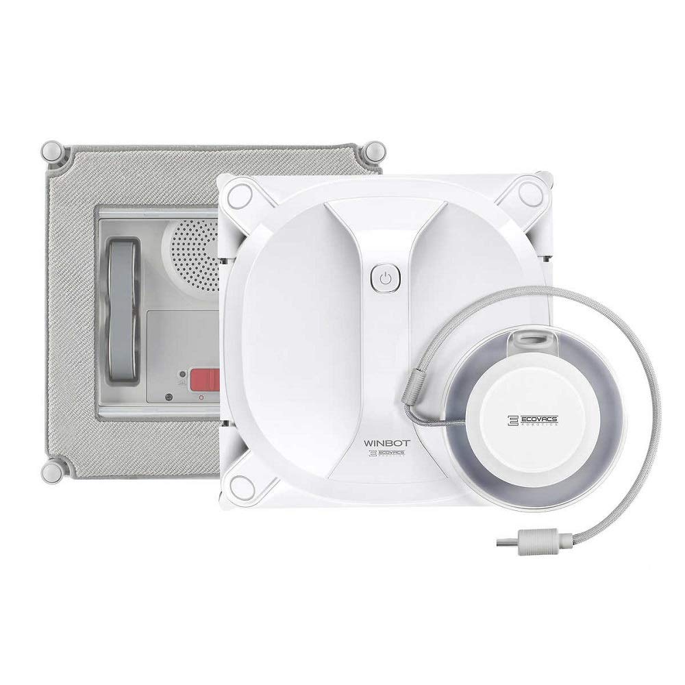 ECOVACS Robotics WINBOT X (Modellupgrade 2020) Fensterputzroboter - kabellos, flexibel und sicher, mit Fernbedienung, Weiß