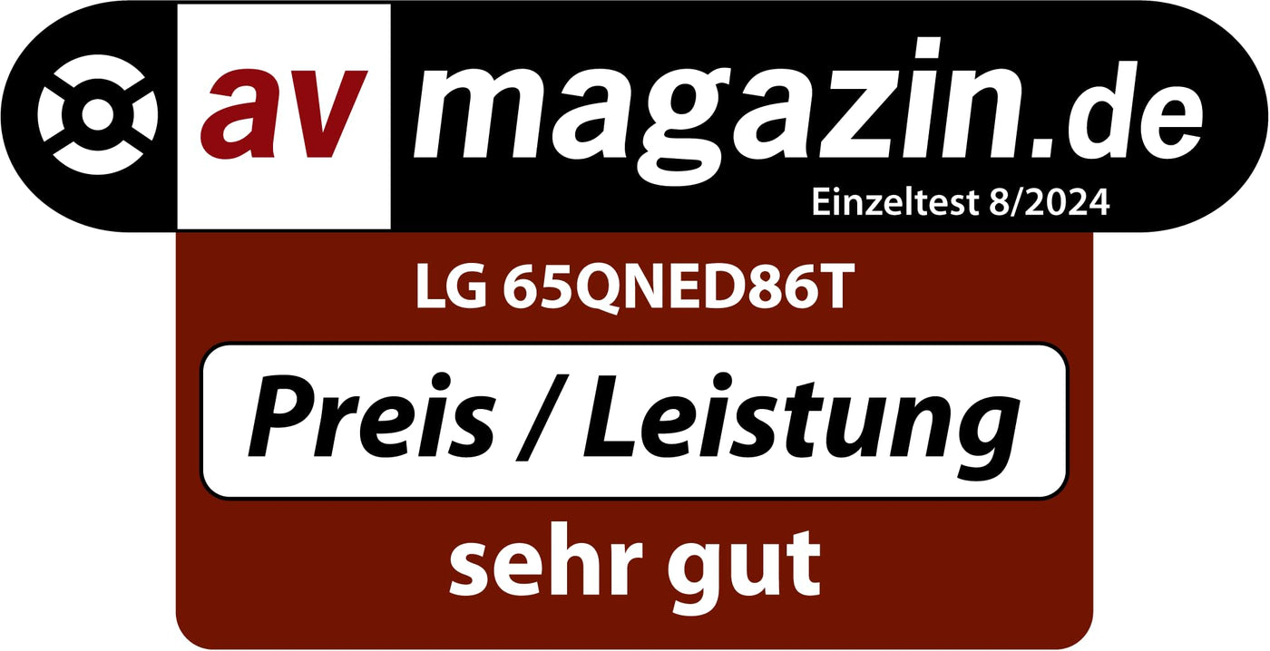 LG 65QNED86T6A TV 65" (165 cm) QNED Fernseher (α8 4K AI-Prozessor, webOS 24, HDR10, bis zu 120Hz) [Modelljahr 2024]