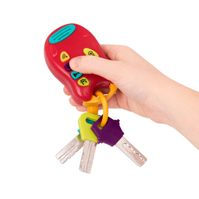 Battat Spielzeugschlüssel Baby Spielzeug – Bunter Schlüsselbund mit Autoschlüssel mit Licht und Geräuschen für Kinder ab 10 Monate