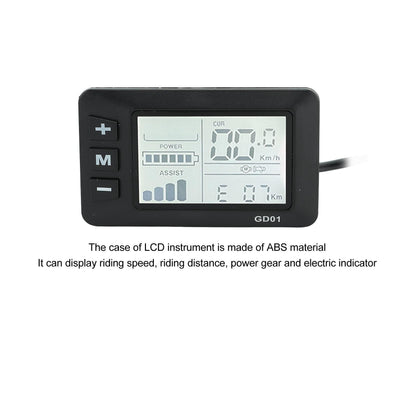 HERCHR Elektromotor Brushless Controller, DC 24V 36V 48V Motorgeschwindigkeit Controller 1000W-1500W E-Bike 30A 3-Modus Sinuswellen Umrüstsatz Mit LCD Display Für 22,2mm Lenker Elektrofahrrad Roller