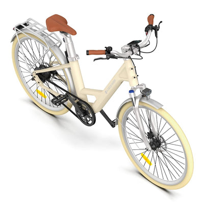 ADO E-Bike Air28 Pro Elektrofahrrad,Pedelec Riemenantrieb,Citybike,e Bike 28 Zoll, 2 Gang, Automatikschaltung, Heckmotor, Gepäckträger, ebike Damen/Herren (Yellow)