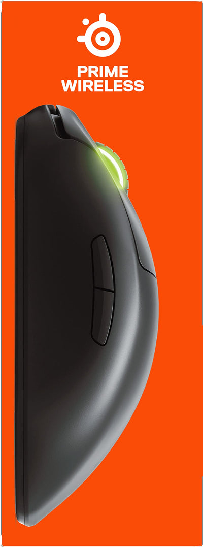 SteelSeries Prime Wireless - Esports Leistung Kabellose Gaming-Maus - 100 Stunden Akkulaufzeit - TrueMove Air Optical Sensor mit 18.000 CPI - Magnetisch-optische Schalter