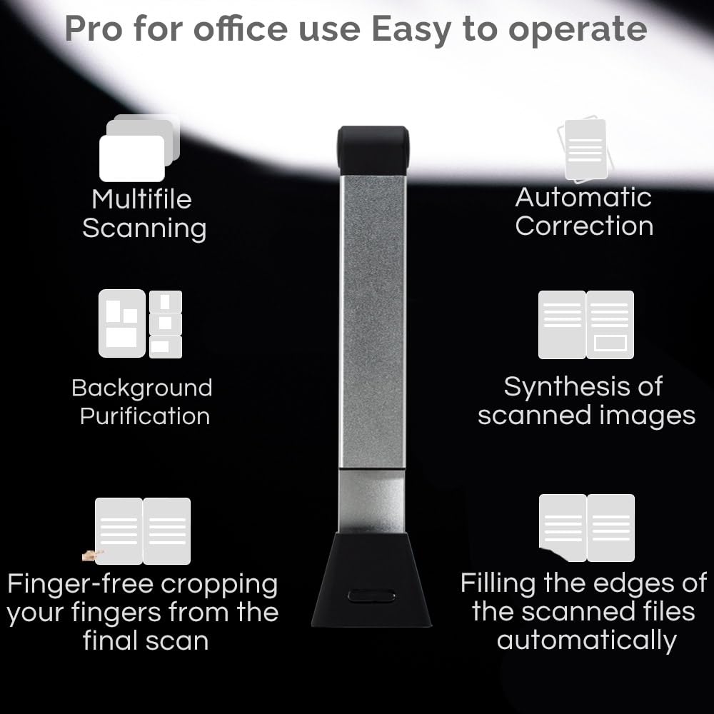 Savornest D800 Dokumentenkamera: Dokumentenscanner HD, 13 MP, USB-Visualisierer, A3-Formaterfassung, OCR-Erkennung für Fernunterricht, Büro und Bildung, Nicht kompatibel mit Mac