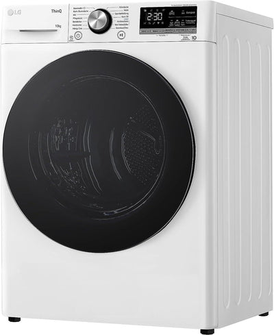 LG V9AYXT, Trockner A+++, 10 kg, Wärmepumpentrockner mit Dual Inverter Wärmepumpentechnologie, 60 x 66 x 85 cm, Allergy Care Programm, Trockner mit Smart ThinQ-Technologie, Weiß