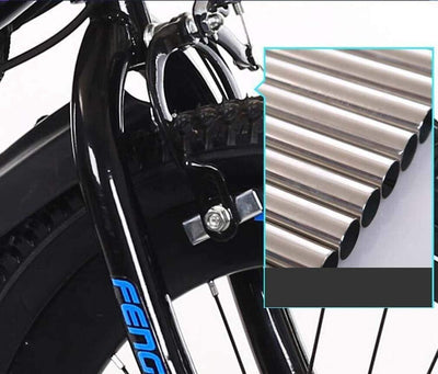 MU Mountainbike Für Kinder, Kleinstahlrahmen Mit Variabler Geschwindigkeit Kinderfahrrad Für 6-12 Jahre Alt Jungen Mädchen, Schüler Gebirgsfahrrad Mit Kessel Und Rücksitz, 6-Gang, Blau, 22Inch