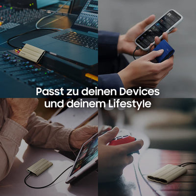 Samsung Portable SSD T7 Shield, 2 TB, USB 3.2 Gen.2, 1.050 MB/s Lesen, 1.000 MB/s Schreiben, Robuste externe Festplatte Outdoor für Mac, PC und Smartphone, Schwarz, MU-PE2T0S/EU