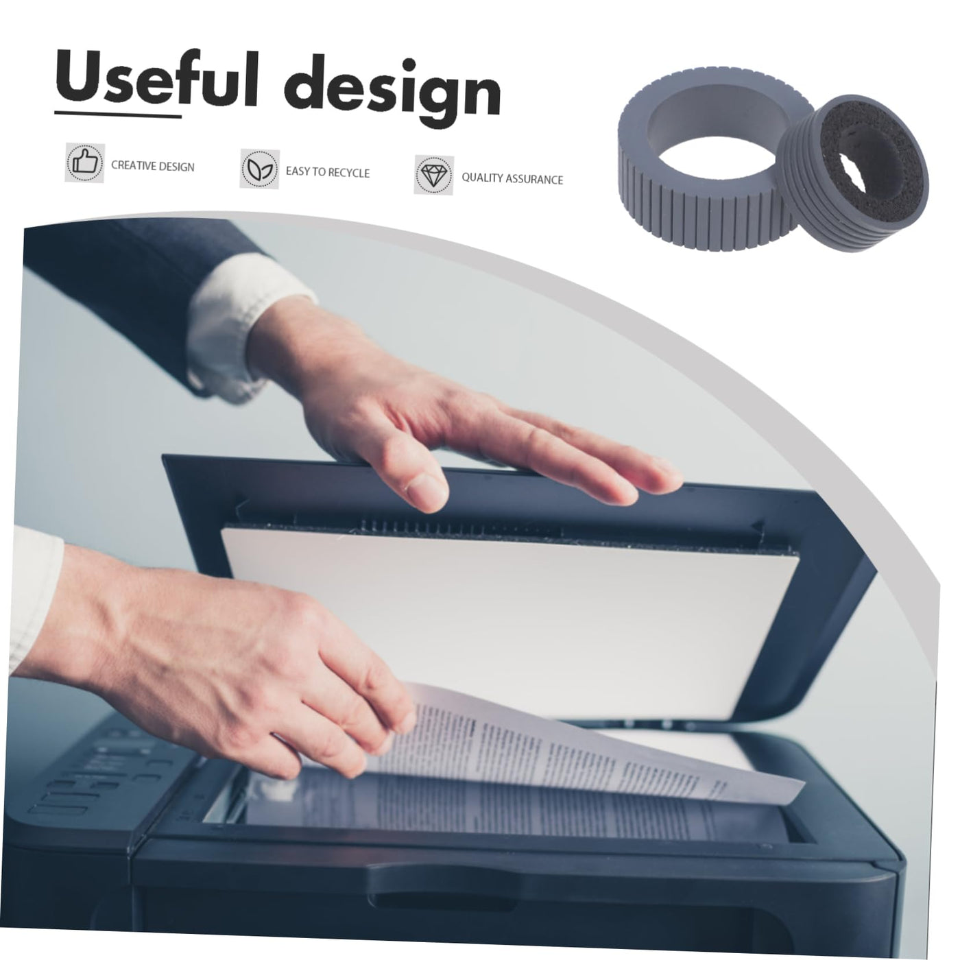 OSALADI 4 Stück Scannerzubehör Ersatz für Scanner-Pager Pager-Ersatz Roller-Pager-Zubehör für Scanner-Rollenpager Scannerteil Teil des Scanner-Pager-Sortierers Grey