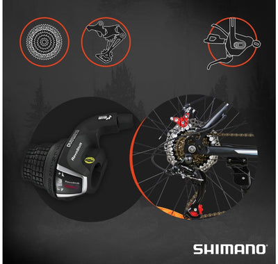 BDW - Fahrrad 26 Zoll - Mountainbike Damen & Herren - 18 Gänge - Farbe Grün - Ergonomischer Lenker - Mechanische Scheibenbremsen - Federungsgabel - Aluminiumfelgen