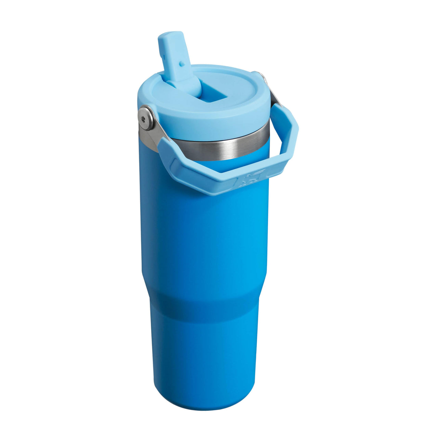 Stanley IceFlow Flip Straw Trinkflasche mit Strohhalm 0.89L - Thermosflasche Hält 12+ Stunden Kalt - Auslaufsicher - Trinkflasche Sport - Wasserflasche BPA Frei - Spülmaschinenfest - Azure