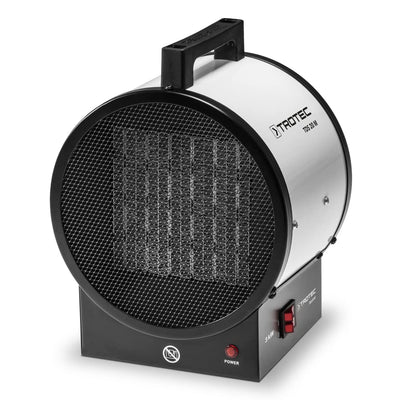 TROTEC Bauheizer elektrisch TDS 20 M – Heizleistung 1,5 kW / 3 kW – Elektroheizer Luftmenge 290 m³/h – Heizlüfter mit Thermostat, Keramik
