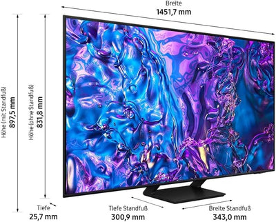 Samsung QLED 4K Q70D Fernseher 65 Zoll, Samsung TV mit AI Quantum Prozessor 4K, 4K AI Upscaling, Samsung Tizen OS, Motion Xcelerator 120 Hz, Smart TV, KI TV, GQ65Q70DATXZG, Deutsches Modell [2024]