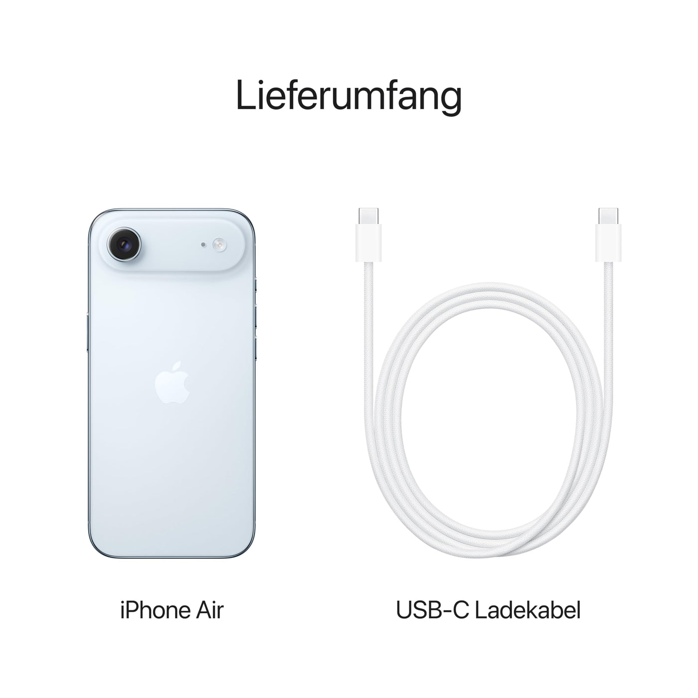 Apple iPhone Air 256 GB: Dünnstes iPhone Aller Zeiten, 6,5" Display mit Promotion bis zu 120 Hz, starker A19 Pro Chip, Center Stage Frontkamera, Batterie für den ganzen Tag; Himmelblau