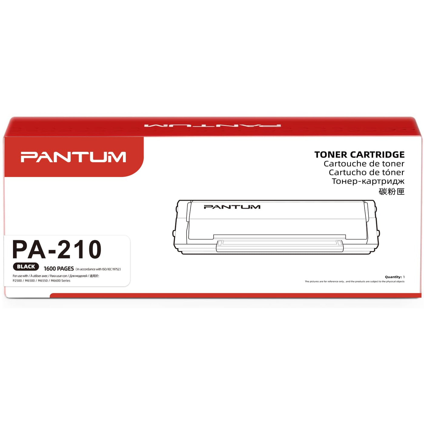 PANTUM PA-210 Original Tonerkartusche Schwarz Laser P2502W P2500W M6500W M6500NW M6508NW M6550NW M6558NW M6800FDW M6808FDW, 1.600 Seiten