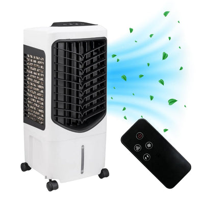 JUNG LIFETIME DAY Klimaanlage Mobil ohne Abluftschlauch, mit Fernbedienung, Timer, 3in1 - Luftkühler, Luftreiniger, Luftbefeuchter, Mobile Ventilator mit Wasserkühlung, Mobiles Klimagerät leise
