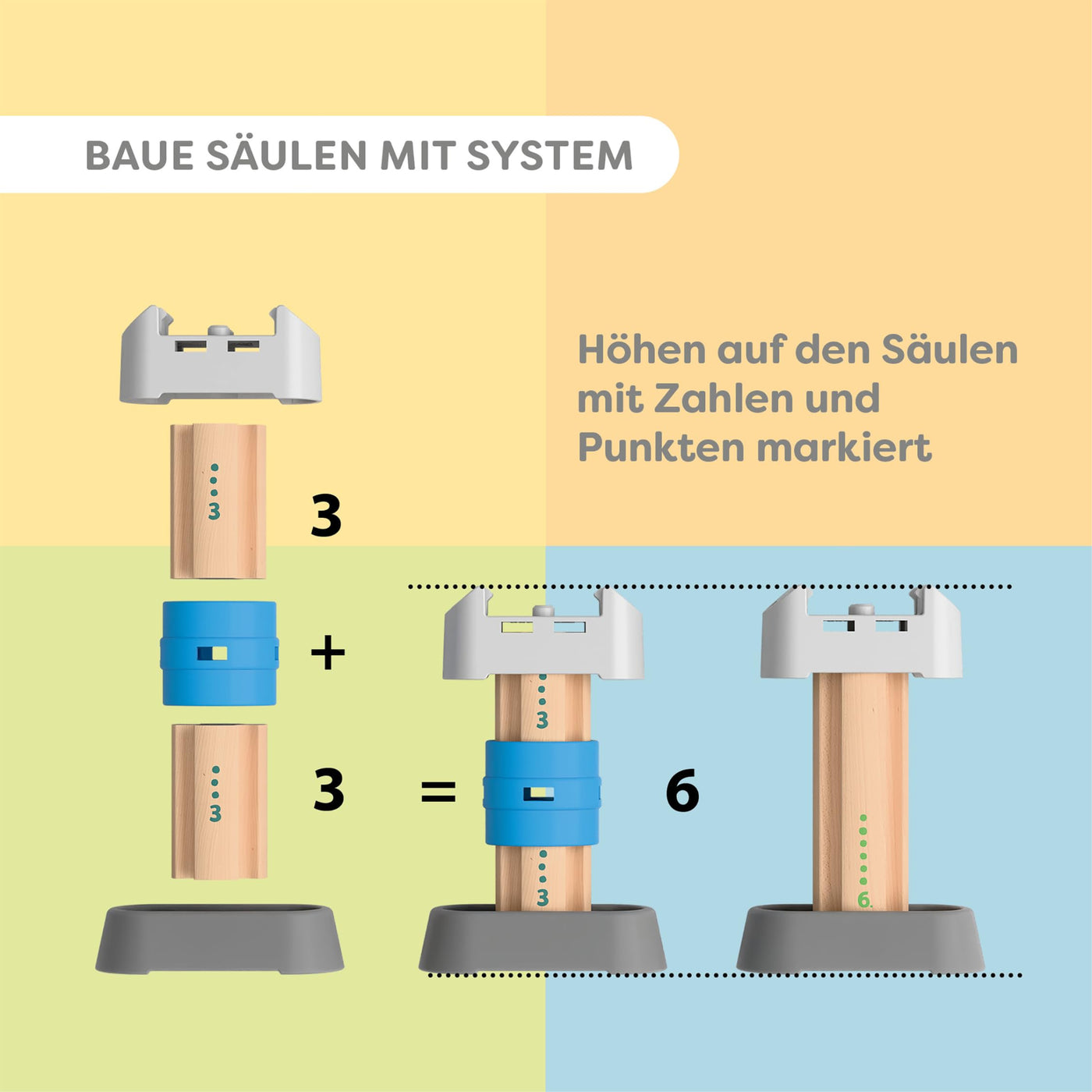 HABA Kullerbü Kugelbahn Step-by-Step – Cleveres Klicksystem für stabilen Spielspaß – Murmelbahn ab 12 Monaten – Kombinierbar mit Allen Kullerbü-Bahnen – 2012252001