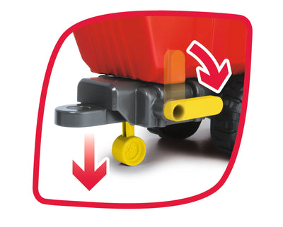 Dickie Toys ABC Traktor - Fahrzeug für Babys und Kleinkinder ab 1 Jahr, mit beweglichen Teilen, Licht und Sound, Abnehmbarer Anhänger, bewegliche Schaufel, Spielzeug zur Förderung der Motorik