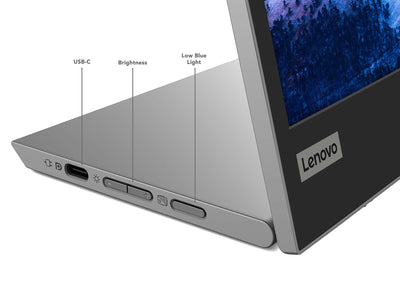 Lenovo L15 | 15,6" Full HD Monitor | 1920x1080 | 60Hz | 250 nits | 6ms Reaktionszeit | IPS-Panel | USB-C 3.2 | USB 2.0 | entspiegelt | 0,86kg | schwarz | inkl. USB-C Kabel