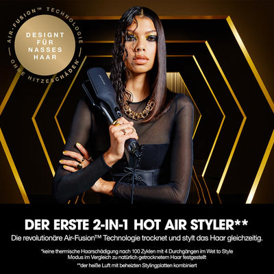 ghd duet hair style | 2-in-1 Glätteisen + Haartrockner, Hot Air Styler für die Verwandlung von nassem zu gestyltem Haar - Weiß