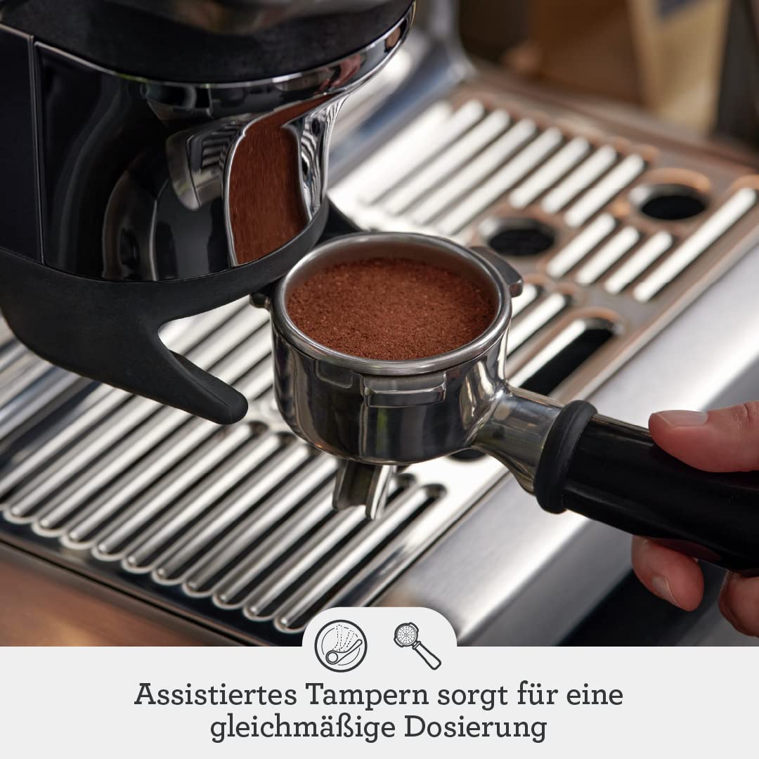 Sage - The Barista Express Impress - Kaffeevollautomat mit manuellem Milchaufschäumer - Gebürsteter Edelstahl