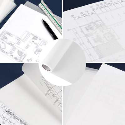 30cm x 50m Transparentpapier Rolle, Skizzenrolle 26 g/m² Seidenpapier Malpapier Rolle Schnittmusterpapier Architektenpapier Rolle für Zeichnen Skizzieren Verpacken Ostergeschenke