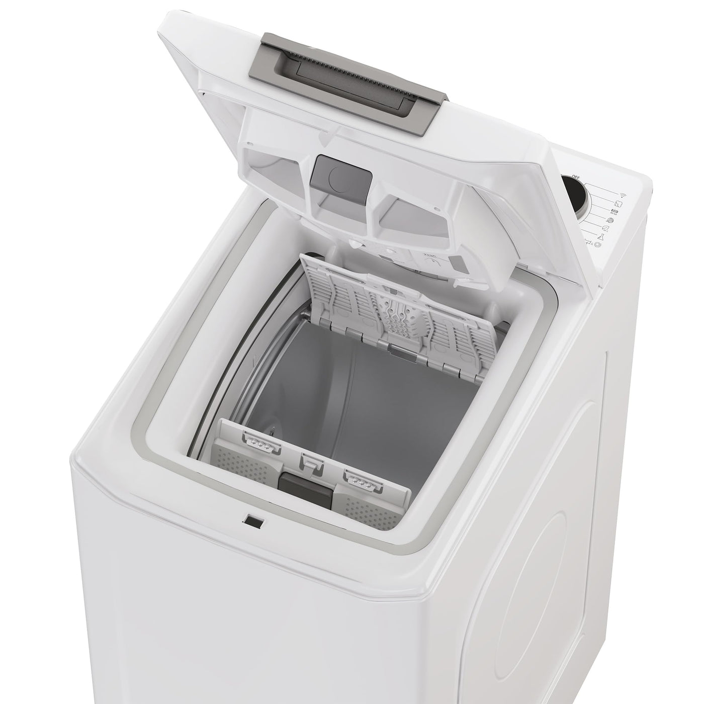 Hoover Toplader Waschmaschine THOS476TM5-S 7 kg I Smarte Bedienung mit Wi-Fi und Bluetooth I Nachlegefunktion I Mix Power System I 1400 U/min Schleuderdrehzahl I Weiß