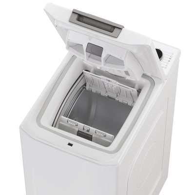 Hoover Toplader Waschmaschine THOS476TM5-S 7 kg I Smarte Bedienung mit Wi-Fi und Bluetooth I Nachlegefunktion I Mix Power System I 1400 U/min Schleuderdrehzahl I Weiß