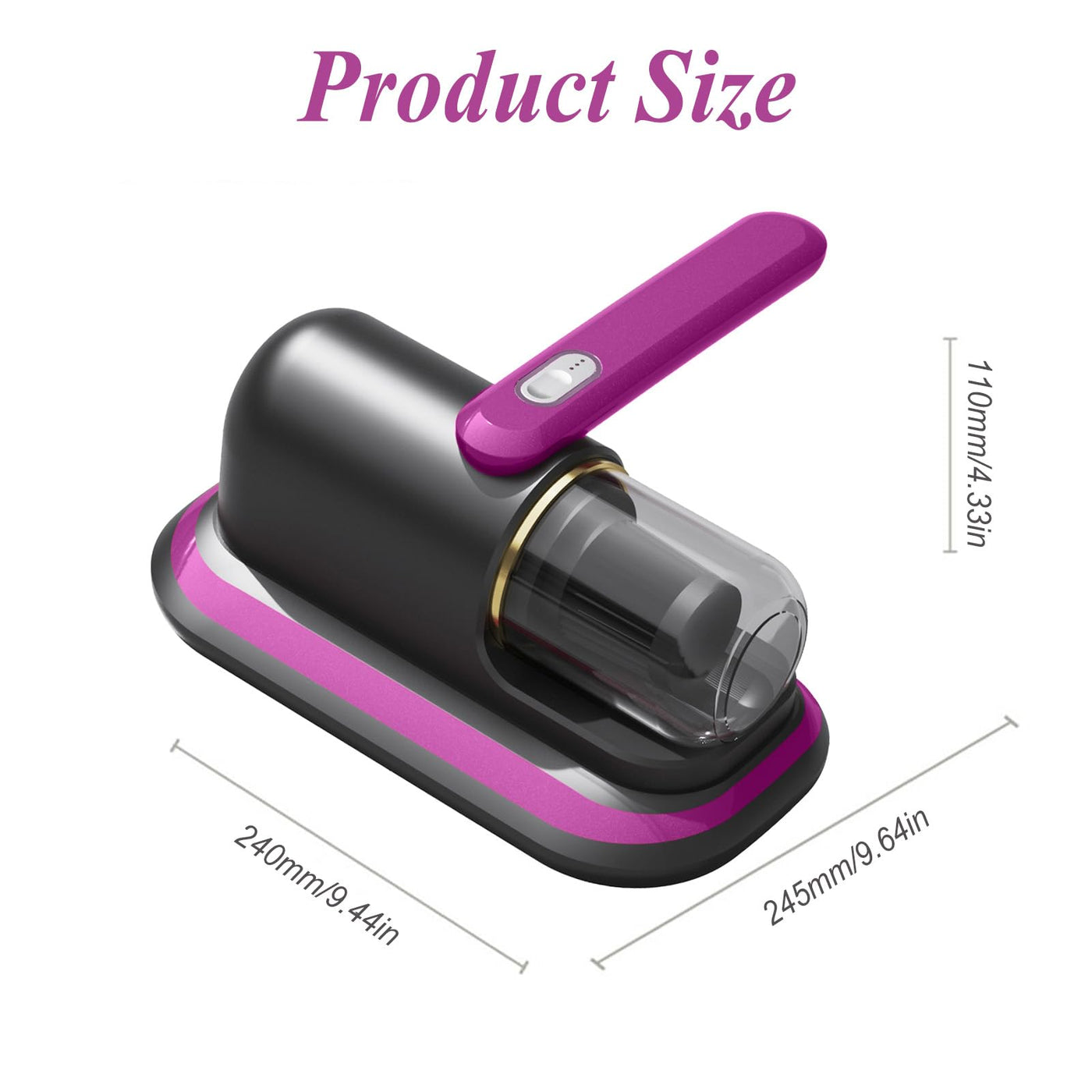 Kamanan Milbensauger mit UV Licht,Handstaubsauger Kabellos,Milbensauger für Matratzen,Tragbarer Kabelloser Matratzenstaubsauger,Milbensauger für Matratzen,Sofa