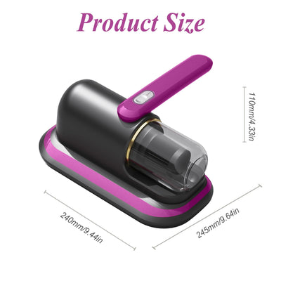 Kamanan Milbensauger mit UV Licht,Handstaubsauger Kabellos,Milbensauger für Matratzen,Tragbarer Kabelloser Matratzenstaubsauger,Milbensauger für Matratzen,Sofa