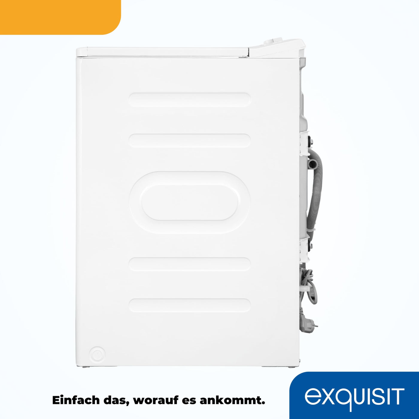 Exquisit Toplader Waschmaschine, 7,5kg Füllmenge, Waschmaschine schmal, Energieklasse A, 1200 U/Min, Startzeitvorwahl, Kurzprogramm, LTO51207-030A weiss