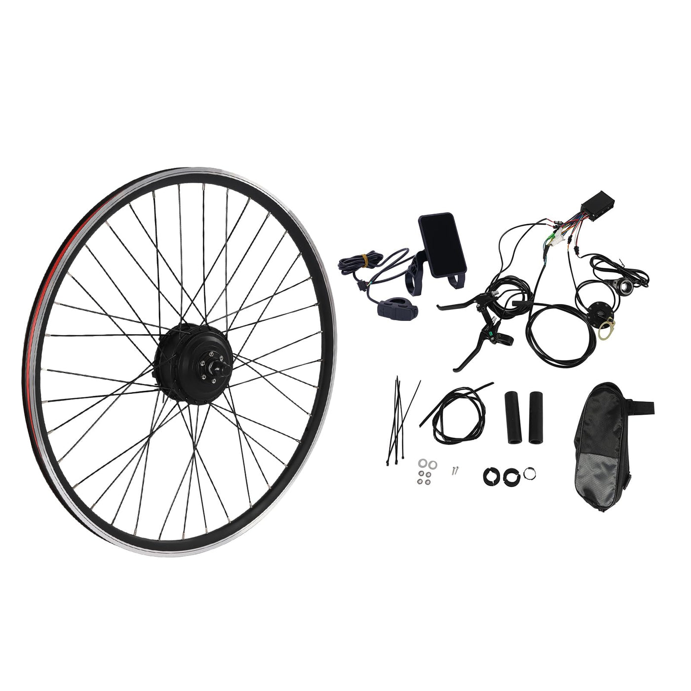 ACROSSPART 28"/29"/700C E-Bike Umbausatz, Elektrofahrrad Umbausatz Vorderrad 36V 250W, Ebike Vorderrad Umbausatz Kit mit LCD Funktion, V-Bremse/Scheibenbremse, Bürstenloser Motor Fahrrad Umbausatz