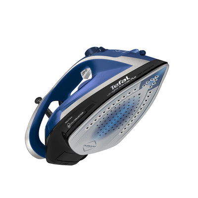 Tefal Ultragliss Plus Anti-Kalk Dampfbügeleisen, 2800 Watt, abnehmbarer Kalk-Kollektor, 50 g/Min. Dampfabgabe, 260 g/Min. Dampfstoß, Abschaltautomatik, Made in France, blau/weiß, FV6846