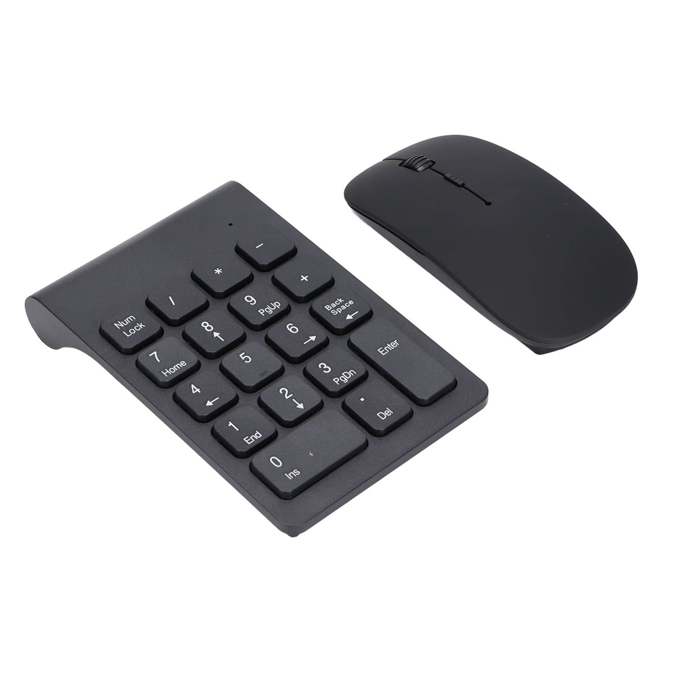 lyrlody Kabelloses Nummernblock-Maus-Set, 2,4GHz-Technologie, 1200 DPI, Nummernblock Nummernblock Maus Combo für Heim, Büro, Reisen, Win 10, mit USB