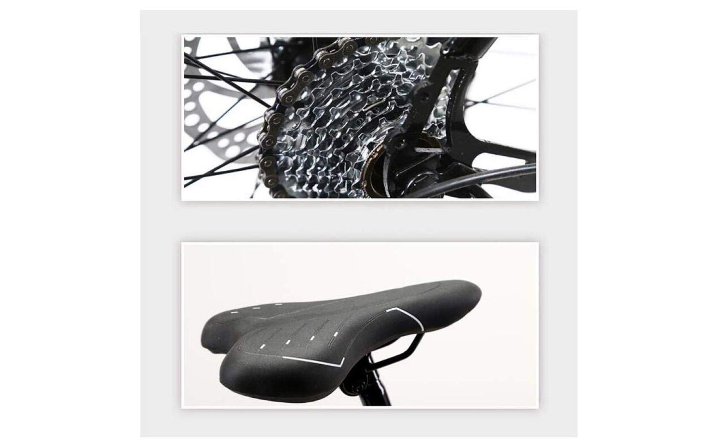 Wmmner Mountainbike Unisex Hardtail Mountainbike 7/21/24/27 Geschwindigkeiten 26 Zoll Fat Tire Rennrad Schneefahrrad/Strandrad Mit Scheibenbremsen Und Federgabel, Schwarz, 27 Geschwindigkeiten