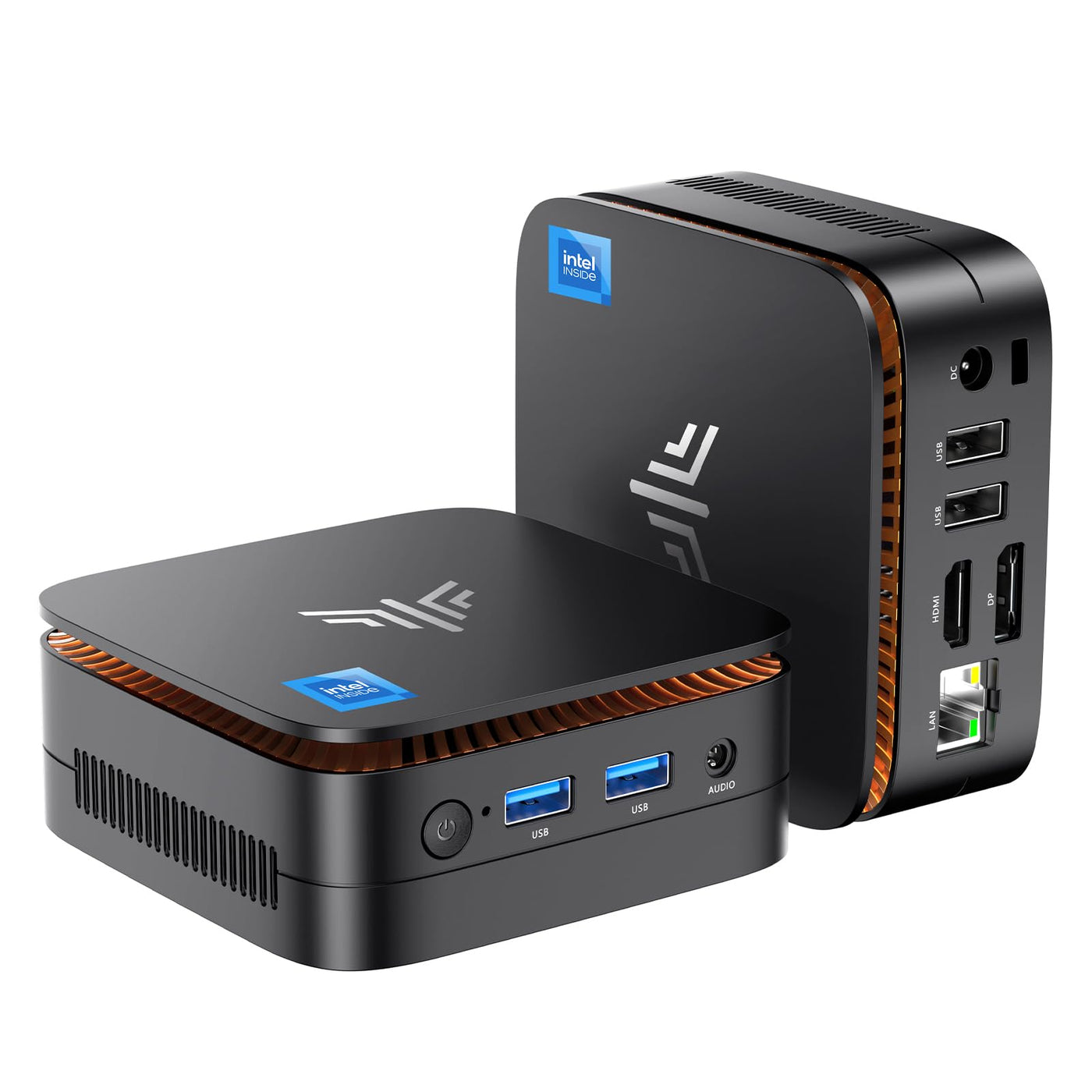 NiPoGi E1 Mini PC Ιntel Twin Lake N150(Aufgerüstet N100) Unterstützt W-11 Pro 16 GB RAM 1TB M.2 SSD, Mini-Desktop-Computer 4K@60HZ UHD Dual Display HDMI+DP 1.4/Dual Bande WiFi/BT4.2/RJ45/VESA