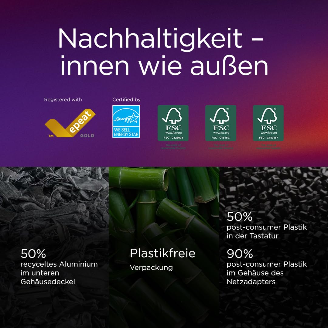 Lenovo Yoga Slim 9i Laptop | Copilot+ PC |14" 4K WQUXGA OLED Touch Display | Intel Core Ultra 7 | 32GB RAM | 1TB SSD | Intel Arc Grafik | Windows 11 Home | QWERTZ | Tidal Teal | 3 Jahre Premium Care