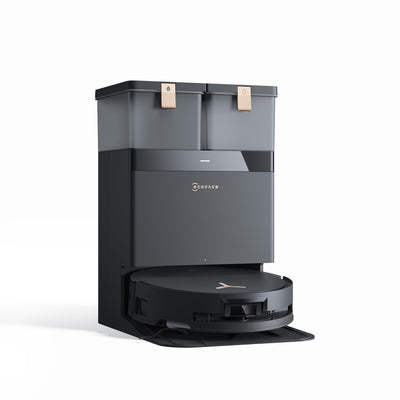 ECOVACS DEEBOT X8 PRO Omni Saugroboter mit Wischfunktion, OZMO Roller mit kontinuierliches Wischen & Selbstreinigung, 18.000 Pa, 12-in-1 Station, 40–75 °C Heißwasser-Moppreinigung, YIKO-GPT