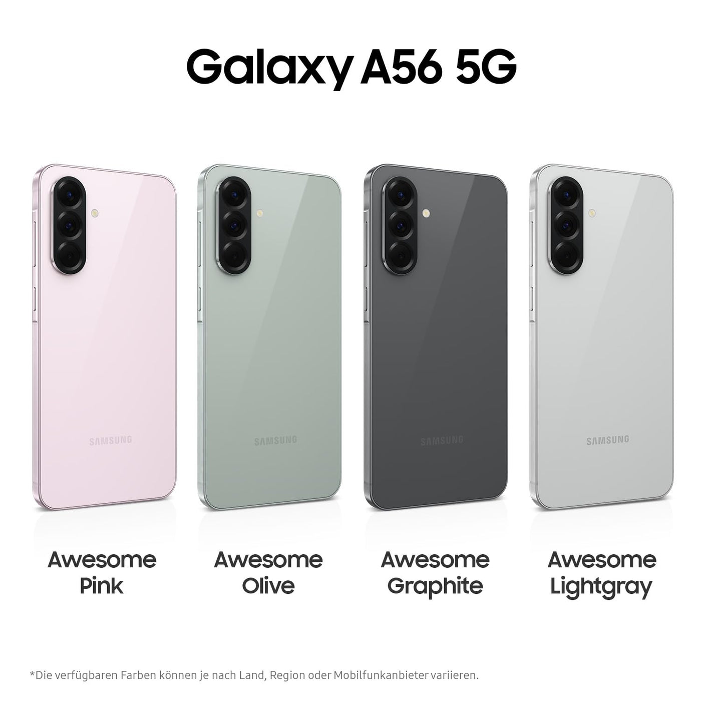 Samsung Galaxy A56 5G AI Smartphone ohne Vertrag, Simlockfreies AI Handy mit Android, 8 GB RAM, 128 GB Speicher, 50-MP-Kamera, Awesome Pink, 2,5 Jahre Herstellergarantie [Exklusiv auf Amazon]
