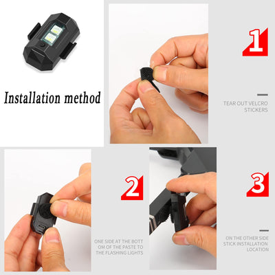 4 Stück Strobe Drone Light 7 Farben Led Aircraft Strobe Lights USB-Aufladung Mini-Drohnen-Blitzlichter Strobe Drone Light LED für Drohne Licht Blitzlicht