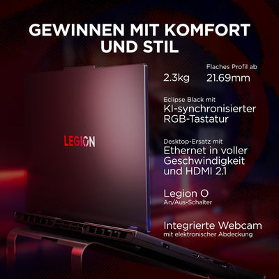 Lenovo Legion Pro 5 16ADR10 Gaming AI Laptop | 16" WQXGA 165 Hz OLED Display | NVIDIA GeForce RTX 5060 | AMD Ryzen 7 | 32GB RAM | 1TB SSD | Win11 | QWERTZ | Eclipse Black | 3 Monate GamePass