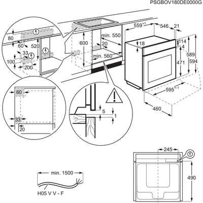 AEG Wifi Einbaubackofen – Serie 7 TFT-Full-Touch-Farbdisplay mit Kochassistent – Made in Germany – Pyrolyse Selbstreinigung – Kerntemperatursensor: für Punktgenaues Garen – Schwarz – TE7PB62WAB
