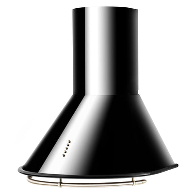 Klarstein Lumio Neo - Retro Dunstabzugshaube, Wandabzugshaube, Abzugshaube, Energieeffizienzklasse B, Breite: 60 cm, Abluft/Umluft, Abluftleistung: 610 m³/h, Edelstahl-Gehäuse, schwarz