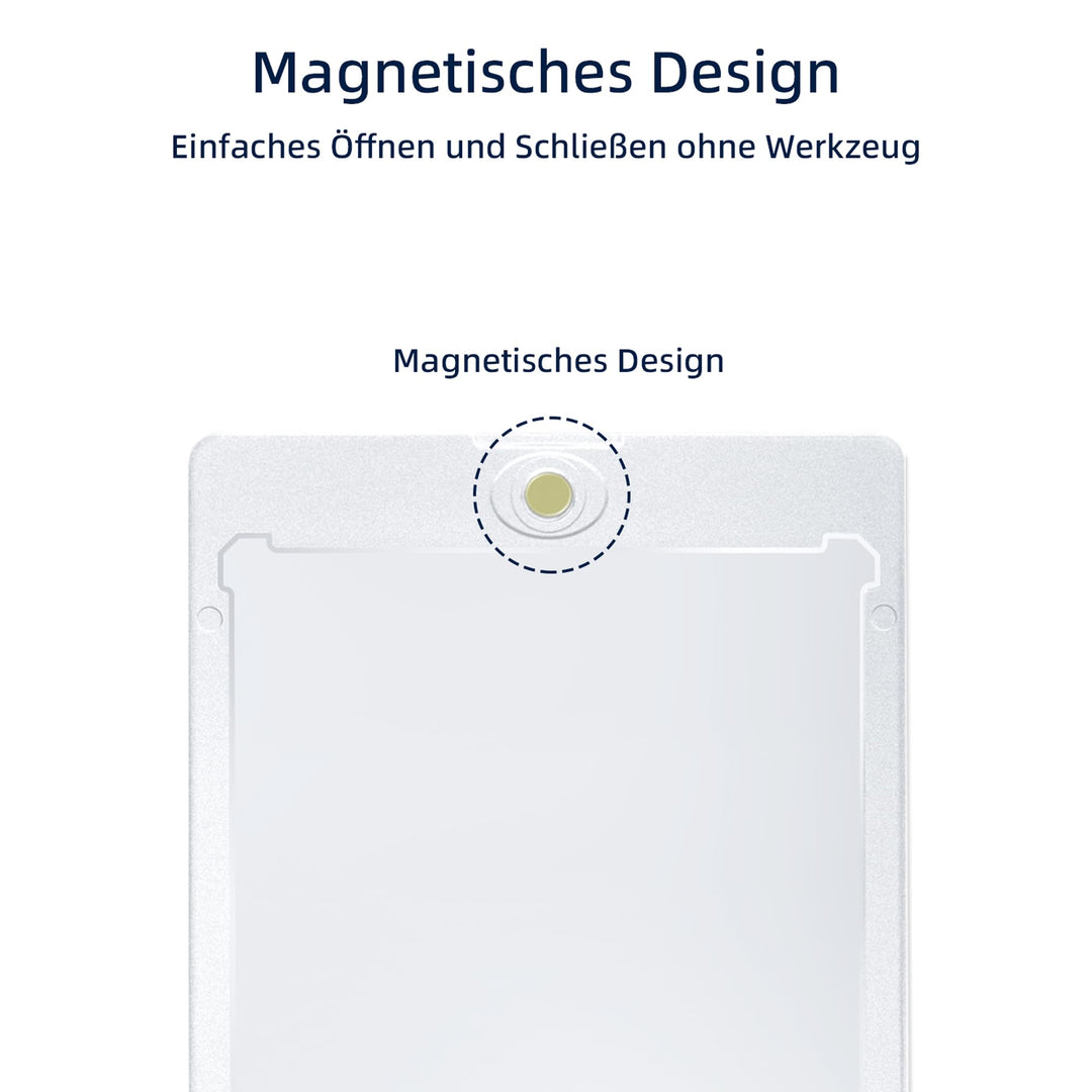 KOMABLEN 10 stuks 35PT Magnetische kaarthouder, verzamelkaartenhoezen, uv- bescherming, kunststof, harde kaartenhoezen, transparant, kaartensleeves voor Yugioh, Magic, MTG, sportkaartenverzameling