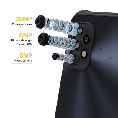 UMIDIGI Bison X10 Outdoor Smartphone Ohne Vertrag, 4GB +128GB Android 11 Smartphone, 6.53 Zoll FHD+ Speicher, 20MP Triple Kamera 6150mAh, IP68 Wasserdichter Outdoor Handy Günstig Dual SIM NFC
