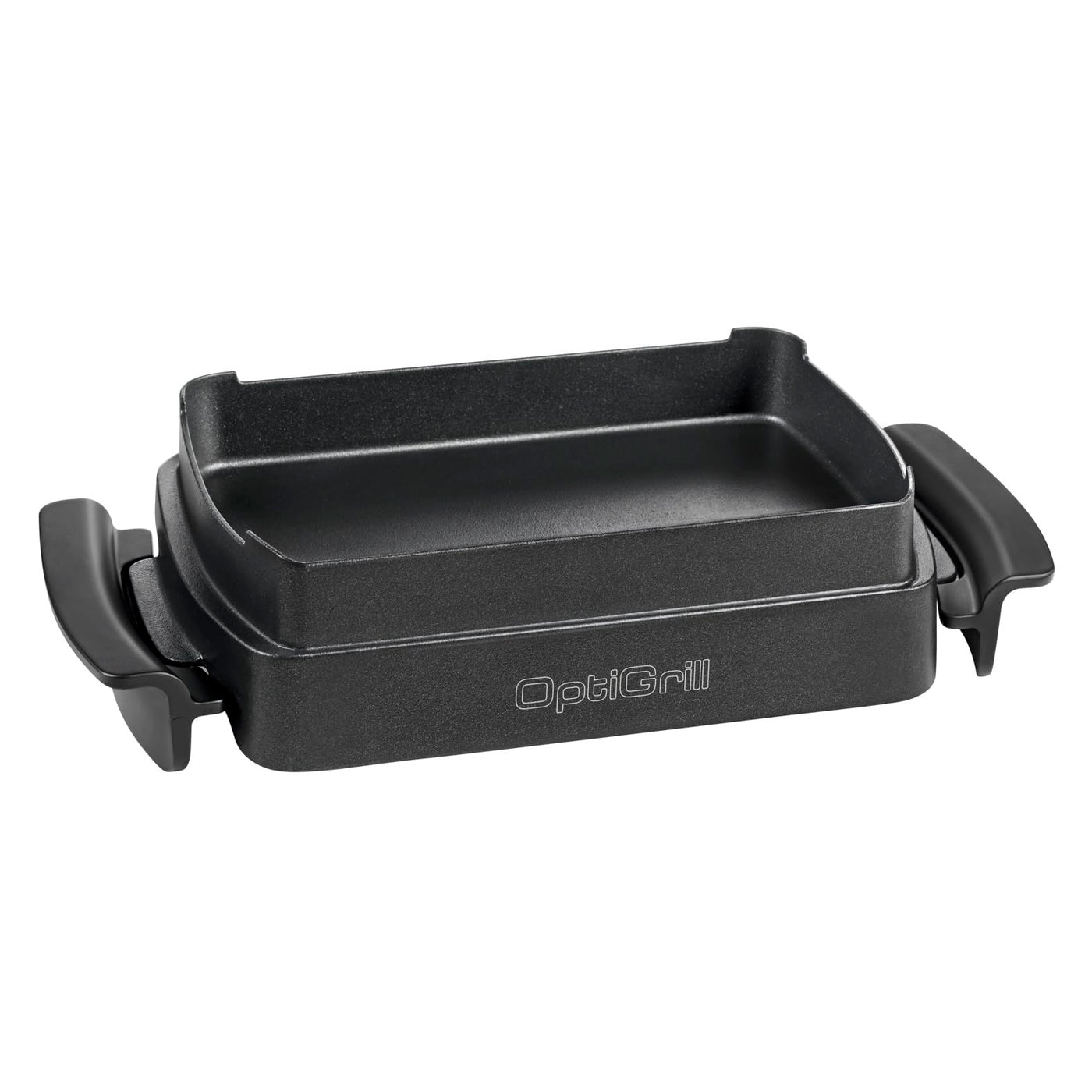 TEFAL OptiGrill Snacking & Baking Backschale, antihaftbeschichtet, wärmeisolierte Griffe, für Brot, Aufläufe, Süßes, etc., OptiGrill + und OptiGrill Elite, schwarz, Backschale XA725870