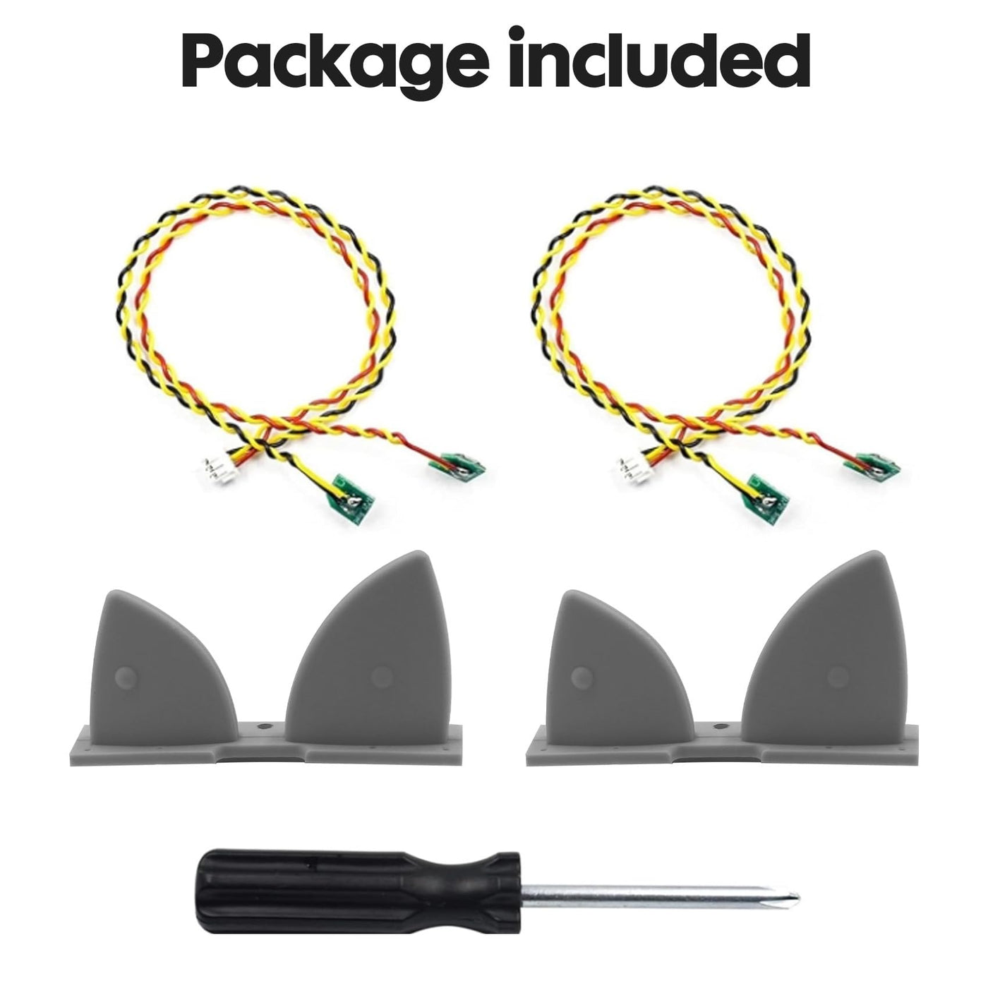 2 Stück für Toniebox Ersatz Ohren and Ersatzkabel mit Schraubendreher,Kabelersatz,Ersatzteile für Tonies Lautstärketaste (Grau)