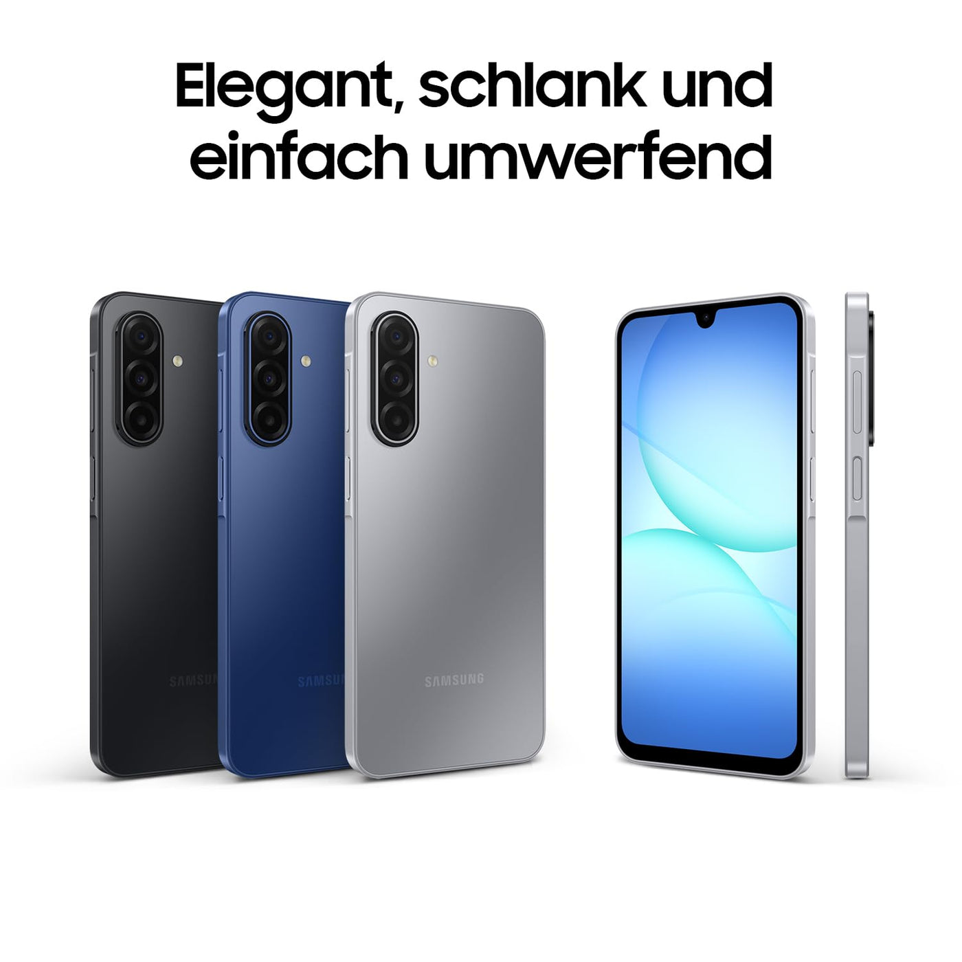Samsung Galaxy A17 5G AI Smartphone, KI-Handy mit Android, Dünner 7,5-mm-Rahmen, 50-MP-Kamera, 128 GB Speicher, 4 GB RAM, 5.000-mAh-Akku, Gray, 2,5 Jahre Herstellergarantie [Exklusiv auf Amazon]